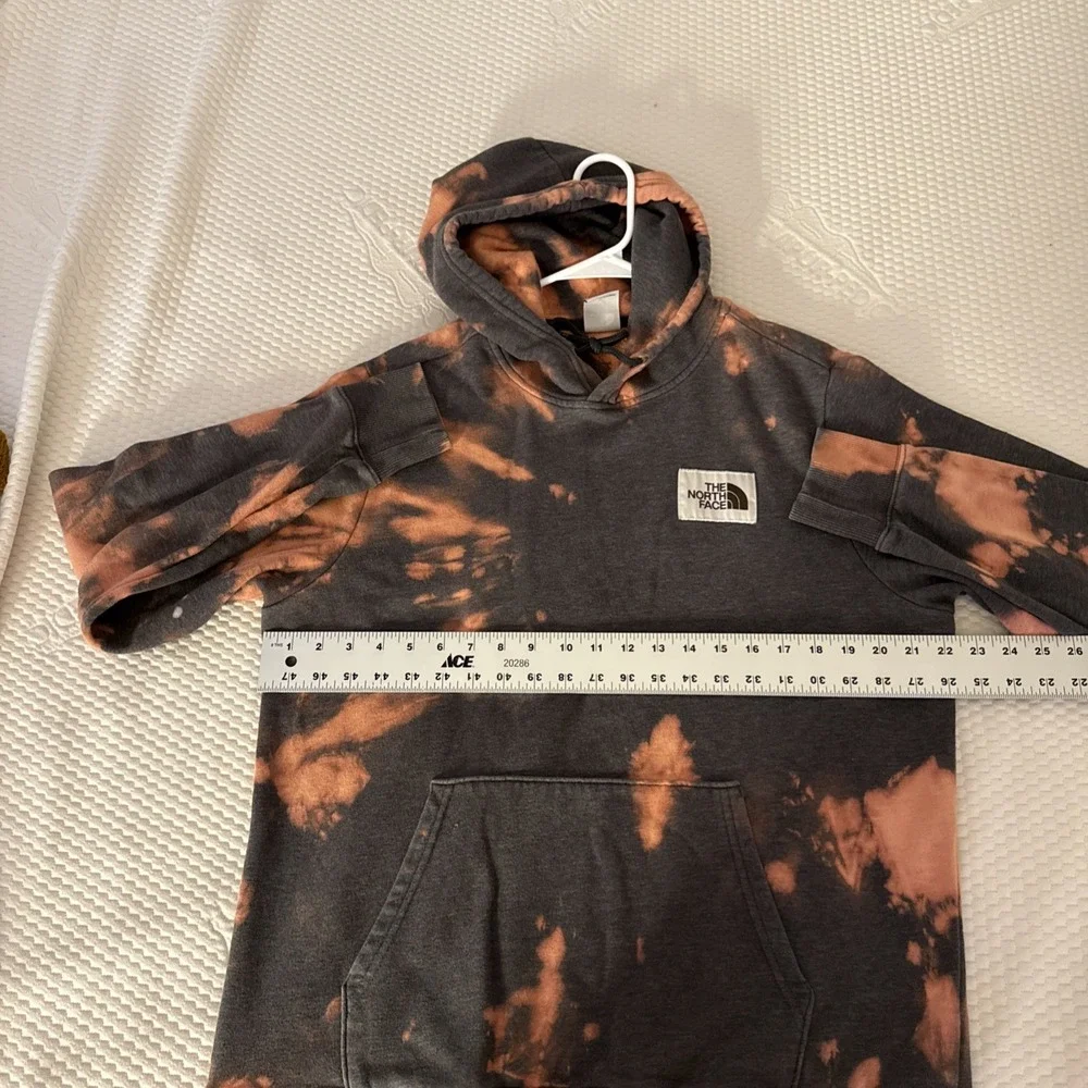 The North Face Gray Pullover Hoodie Mens L‎ Sweatshirt Activewear Y2K Tie Dye